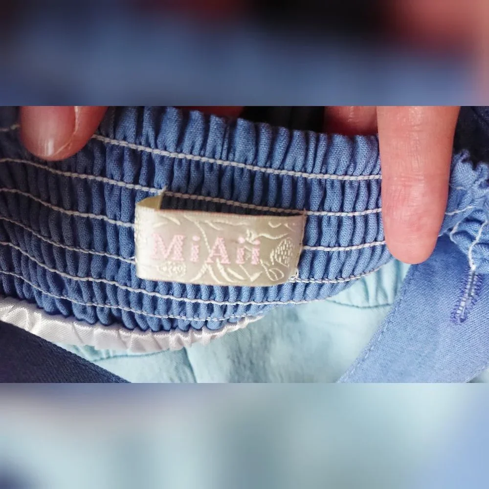 Pastel Blue Mini Dress & Suspender Skirt Set - Picture 10 of 11